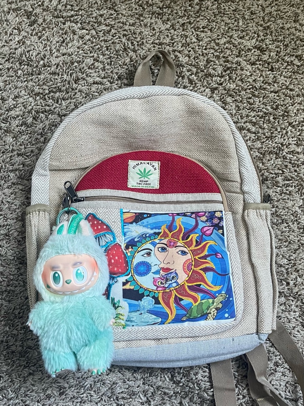 Backpack and Labubu